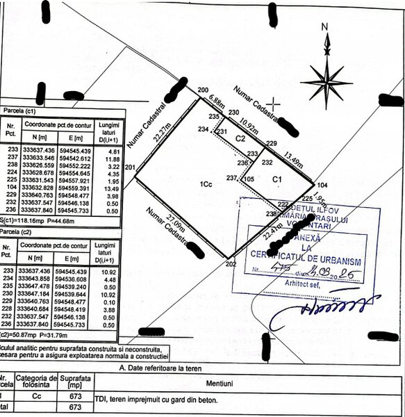 Teren 673 mp de vanzare in Voluntari, deschidere 22 ml